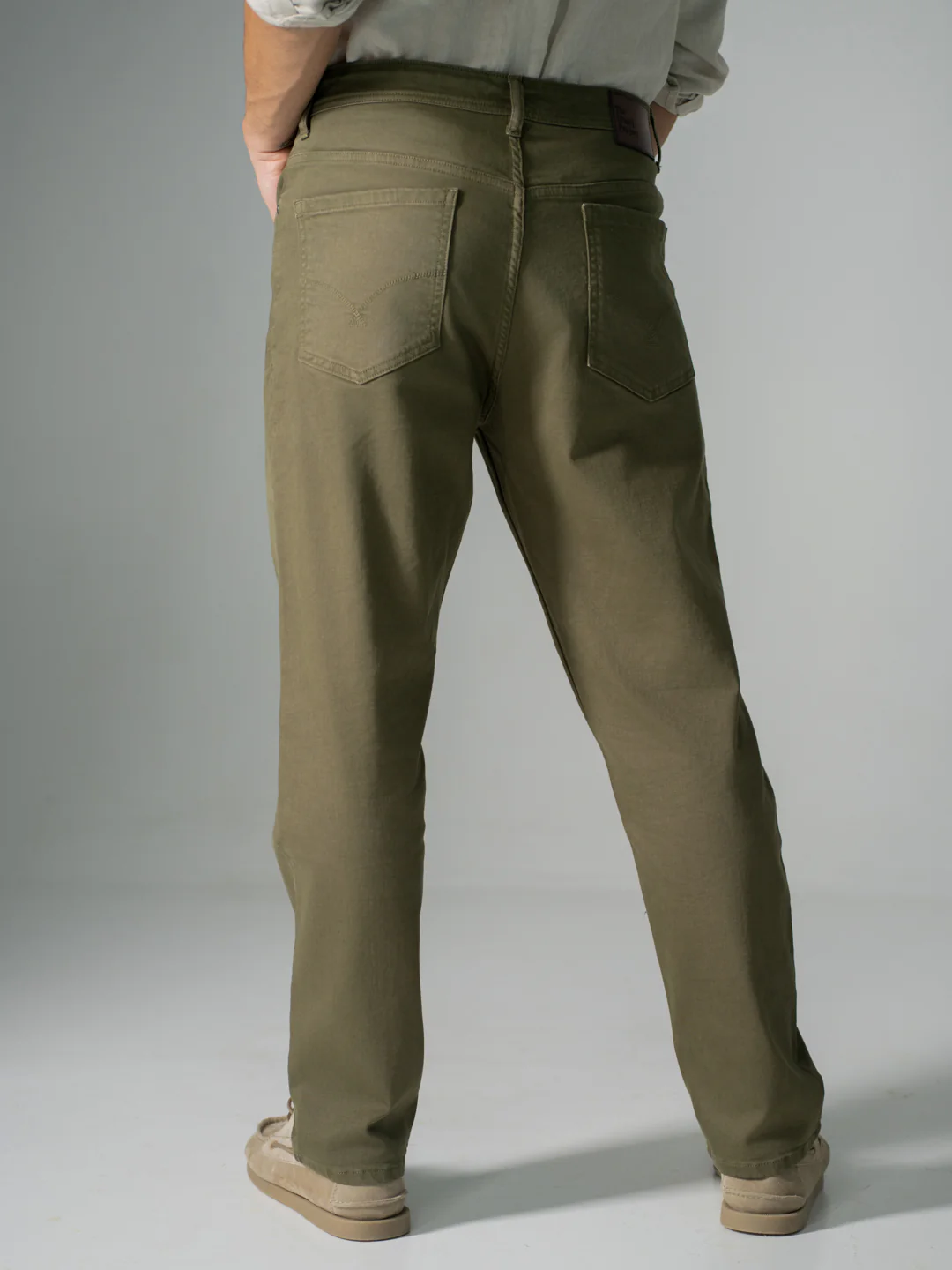 Eucalyptus Olive Relaxed Fit Jeans - Image 8