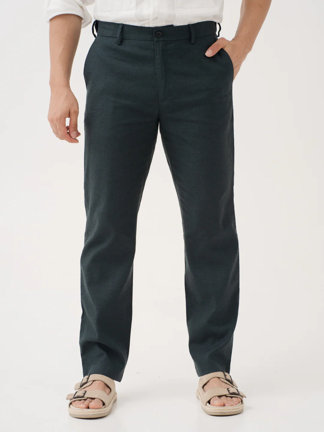 Ever Green 100% Linen Pants