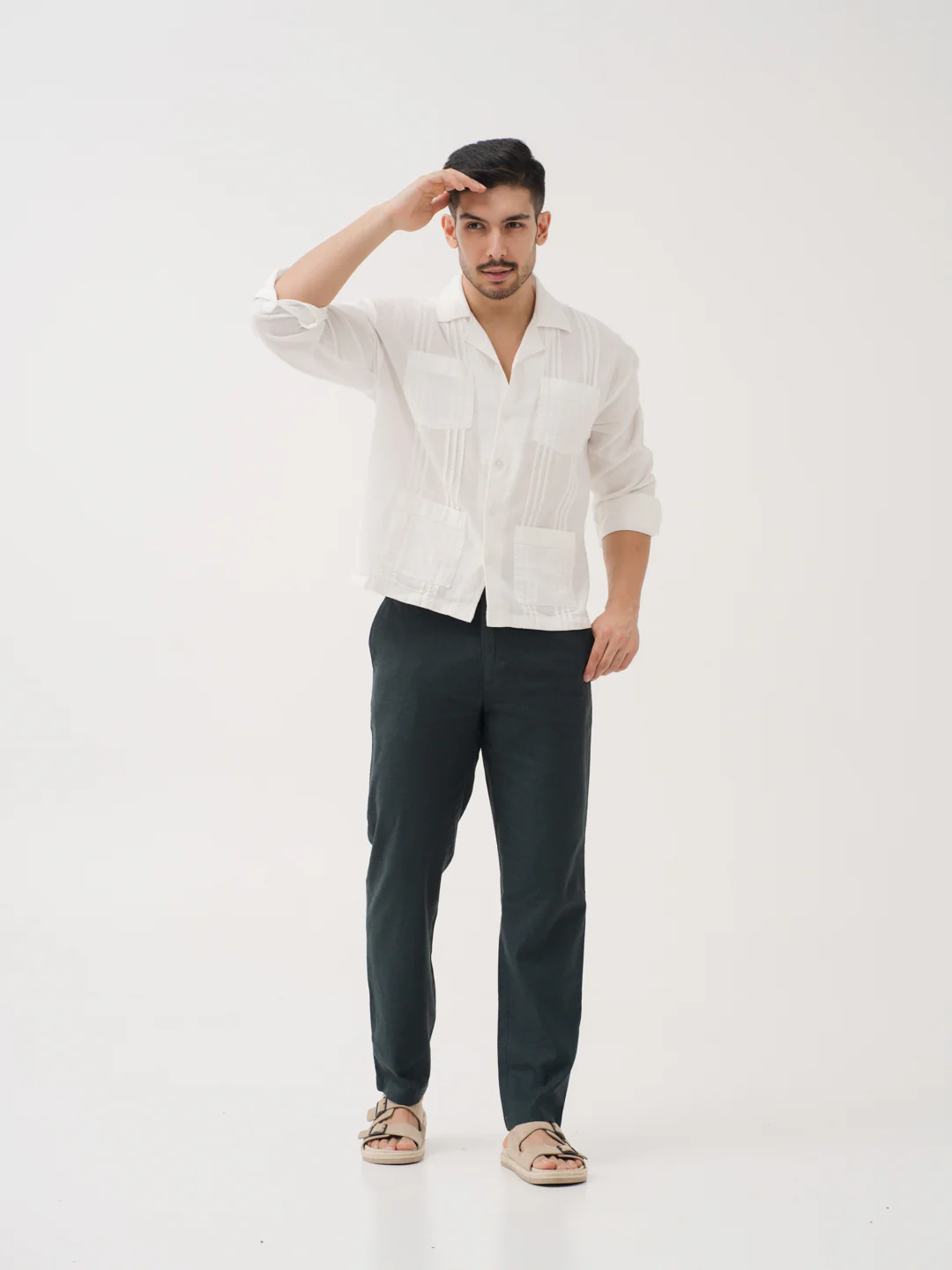 Ever Green 100% Linen Pants - Image 2