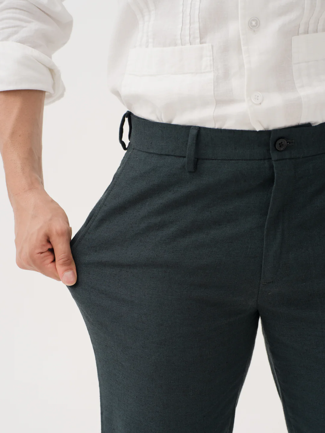 Ever Green 100% Linen Pants - Image 3
