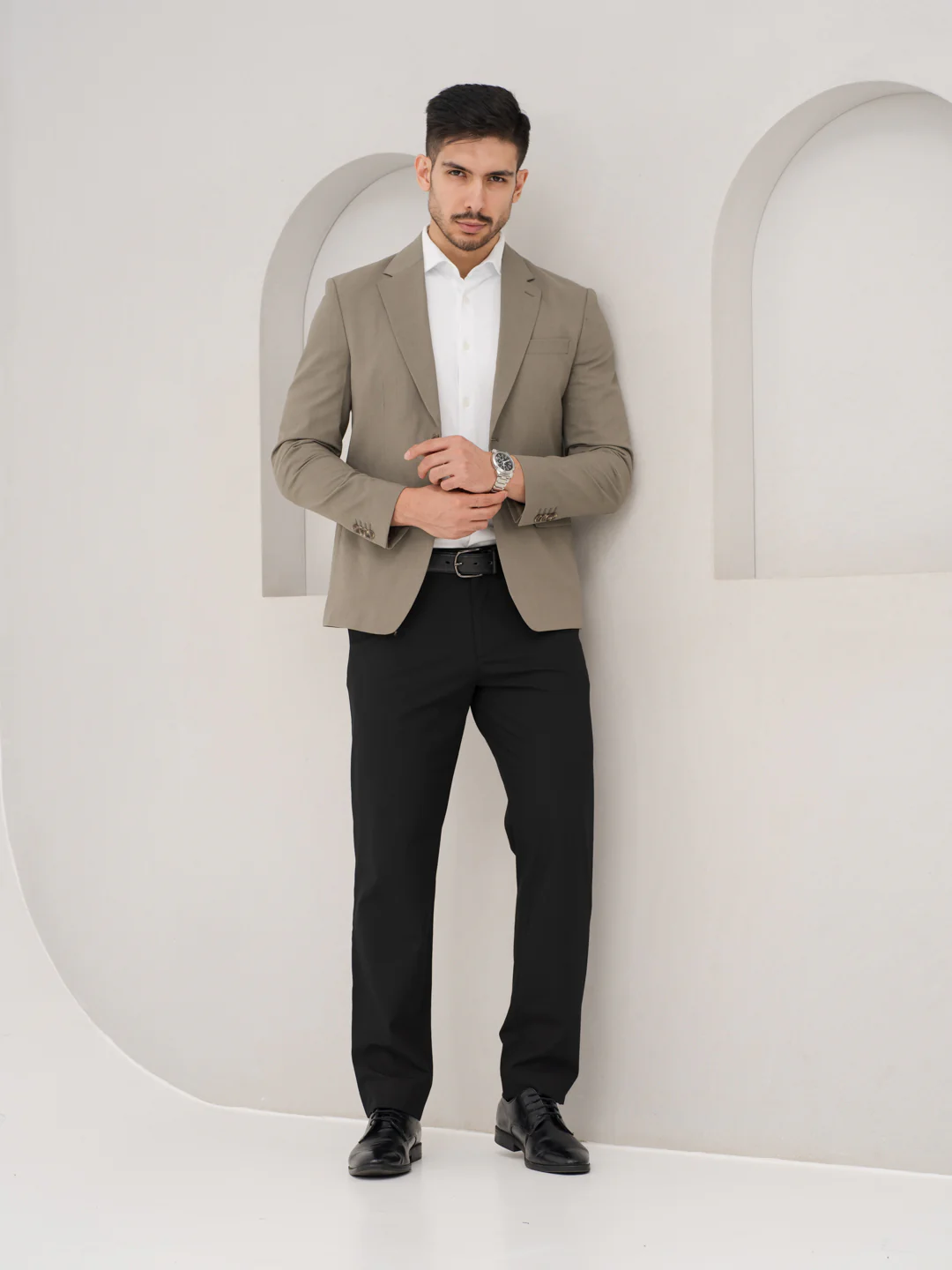 Everyday Black Relaxed Fit Stretch Formal Pants - Image 5