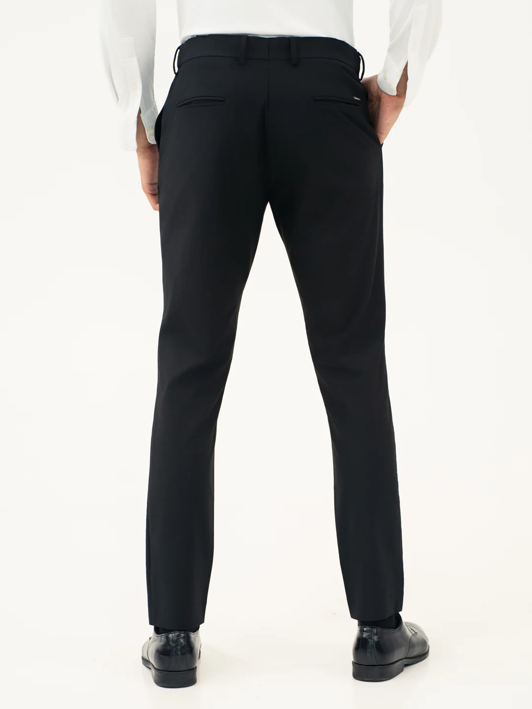 Everyday Black Slim Fit Stretch Formal Pants - Image 10