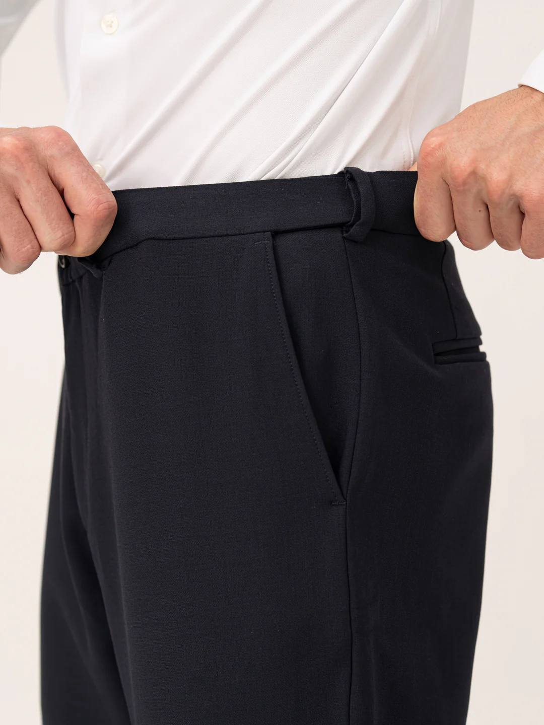 Executive Navy Pro.Stretch Formal Trousers - Image 4