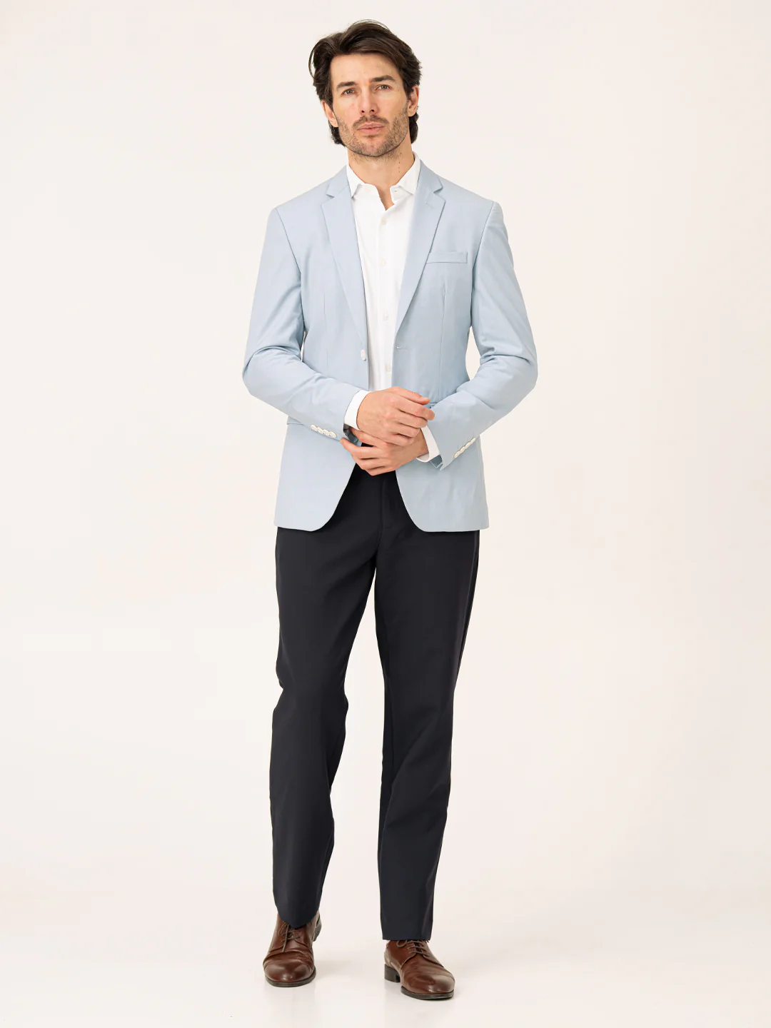 Executive Navy Pro.Stretch Formal Trousers - Image 5