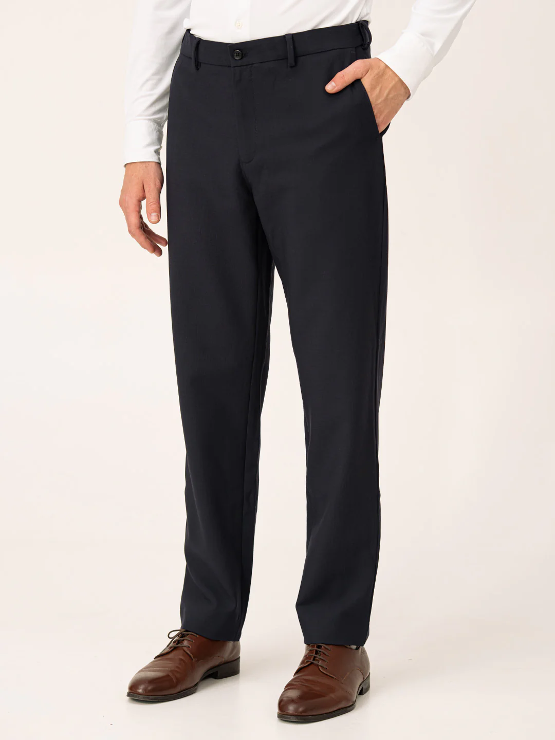 Executive Navy Pro.Stretch Formal Trousers - Image 6