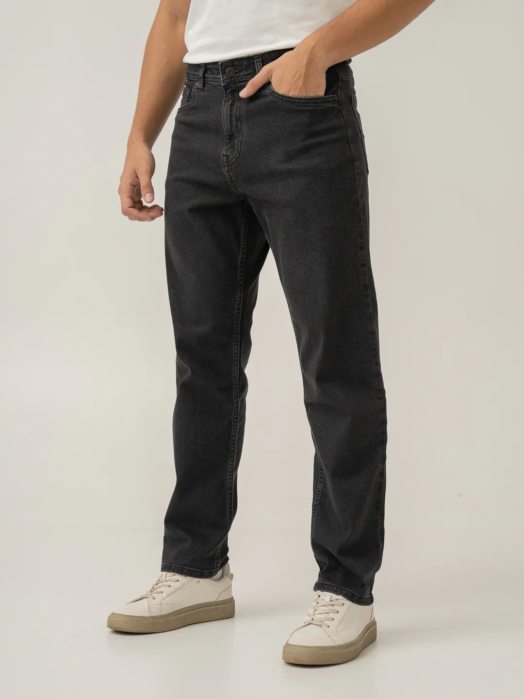 Grunge Grey Relaxed Fit Jeans - Image 10