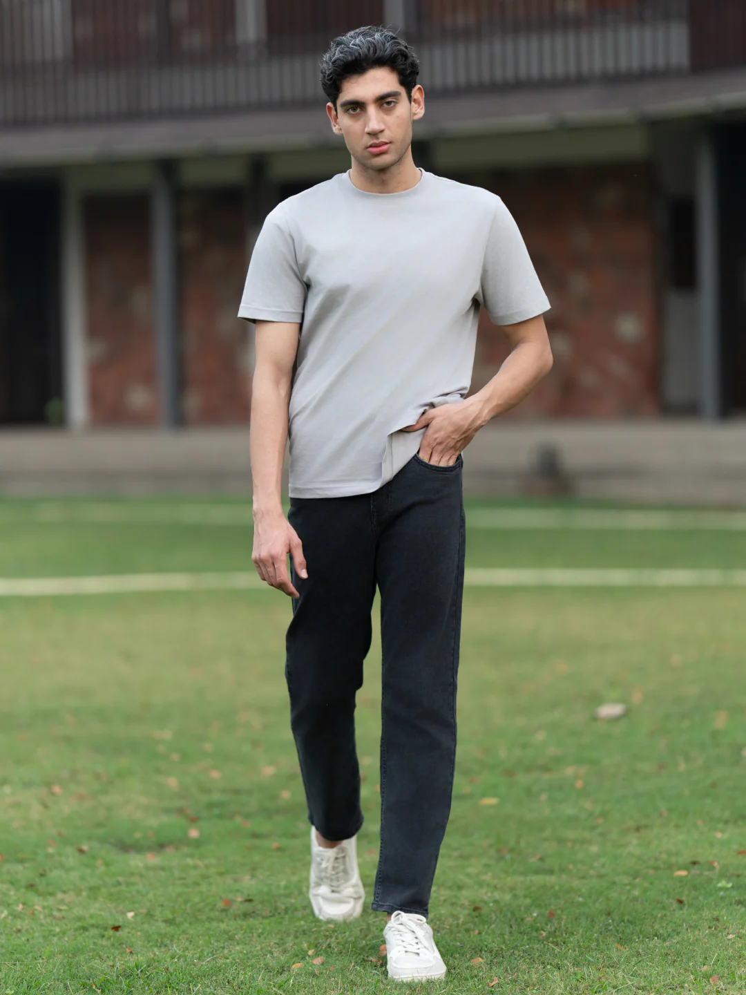 Grunge Grey Relaxed Fit Jeans - Image 6