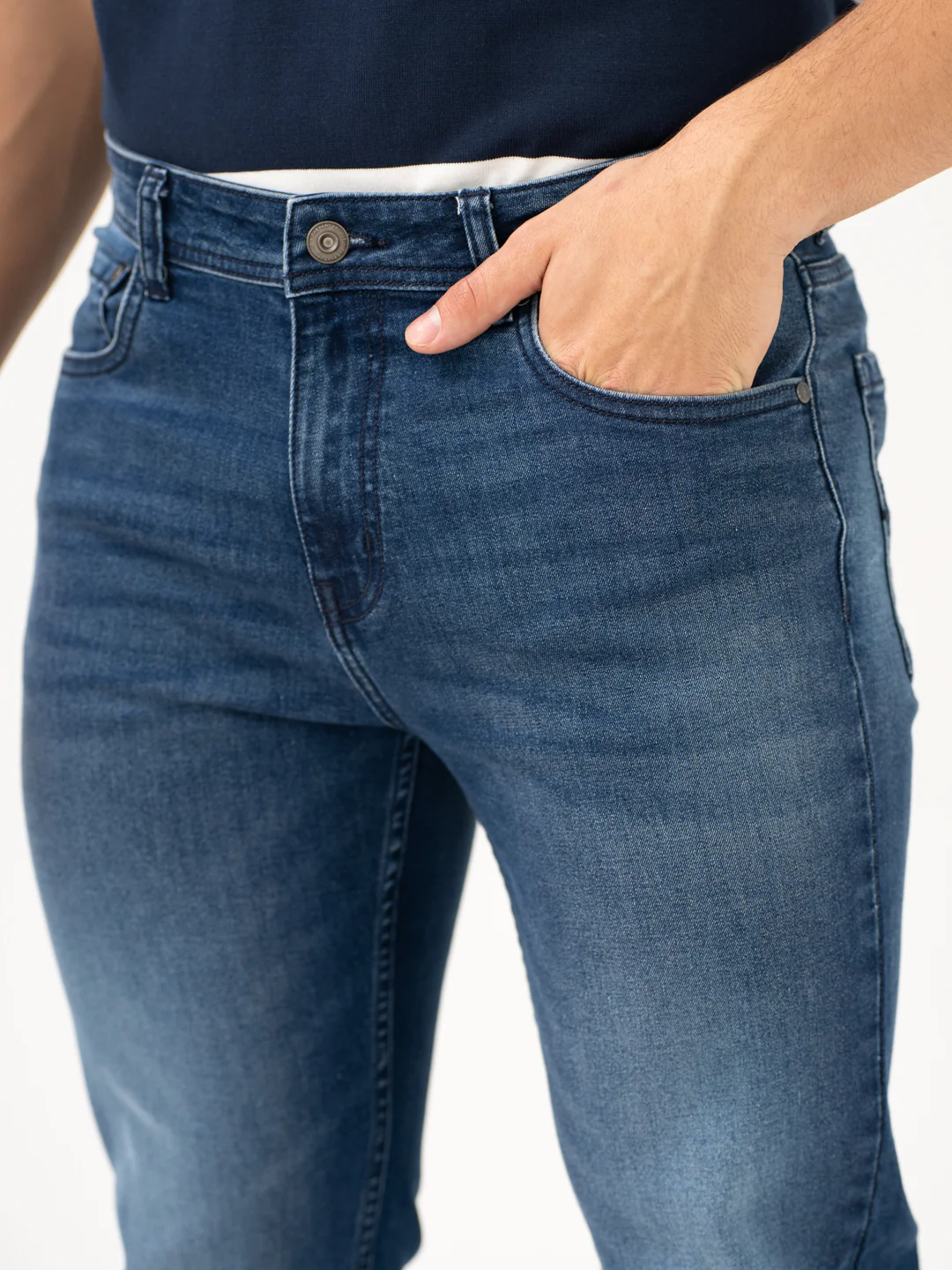 Faded Blue Slim Fit Jeans - Image 10