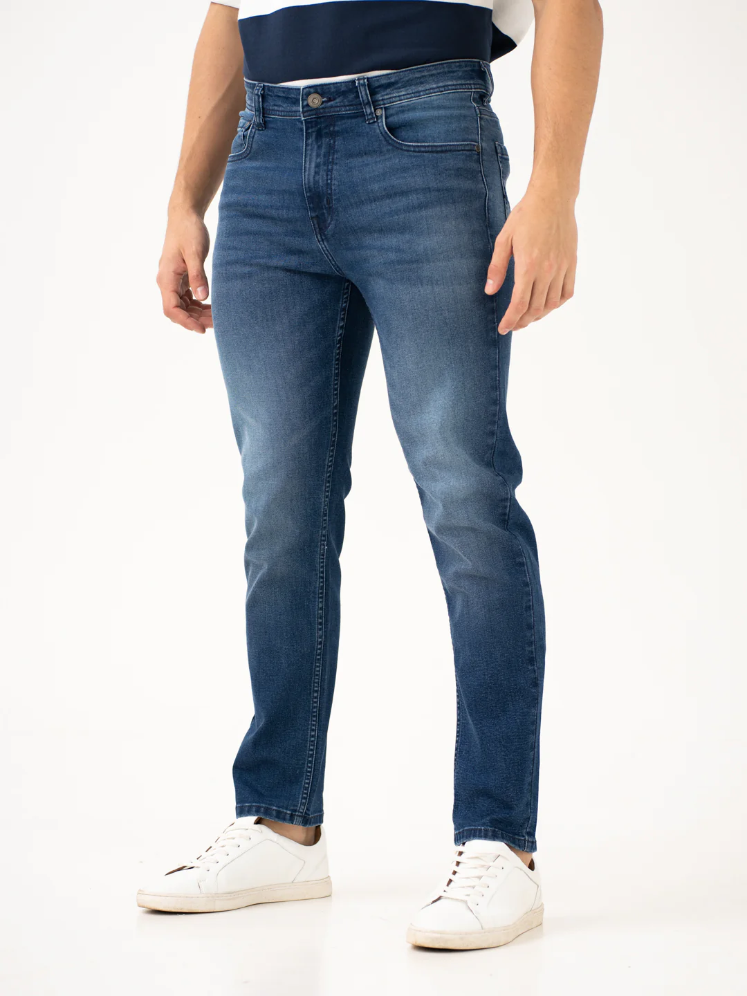 Faded Blue Slim Fit Jeans - Image 7