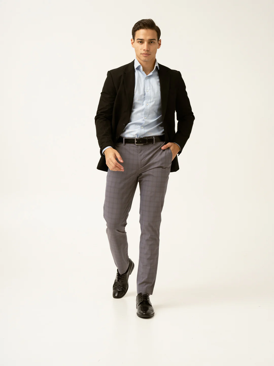 Falcon Grey Checks Formal Pants - Image 10
