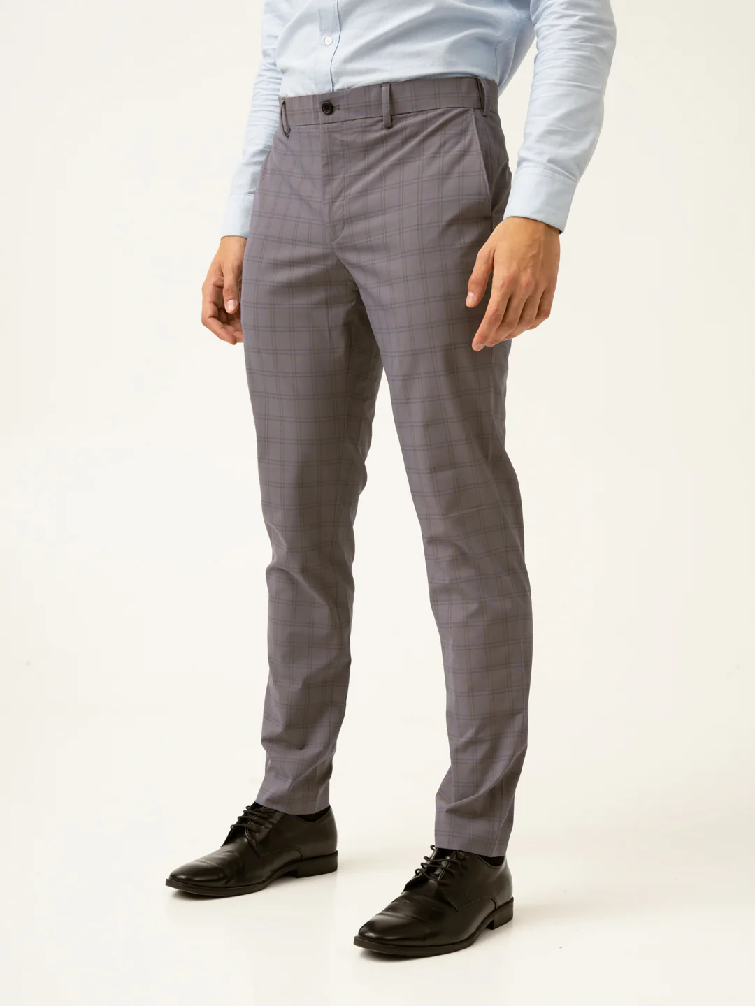 Falcon Grey Checks Formal Pants - Image 11