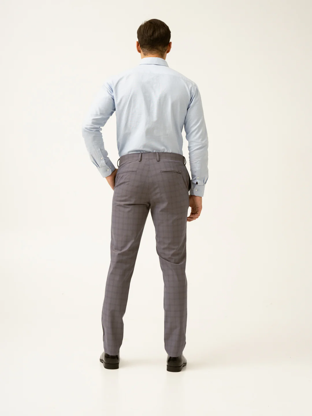 Falcon Grey Checks Formal Pants - Image 8