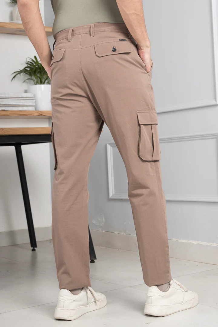Fawn Khaki Stretch Cargo Pants - Image 5