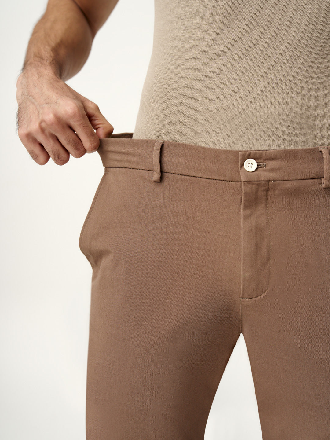 Fawn Khaki Stretch Chinos - Image 4