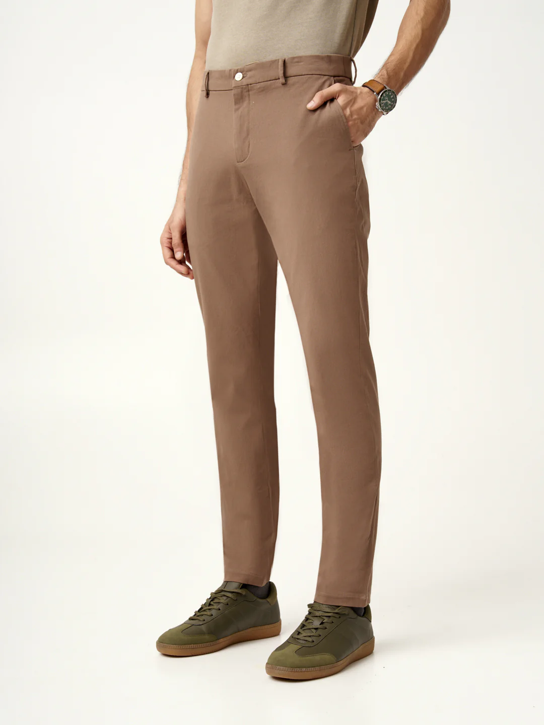 Fawn Khaki Stretch Chinos - Image 8