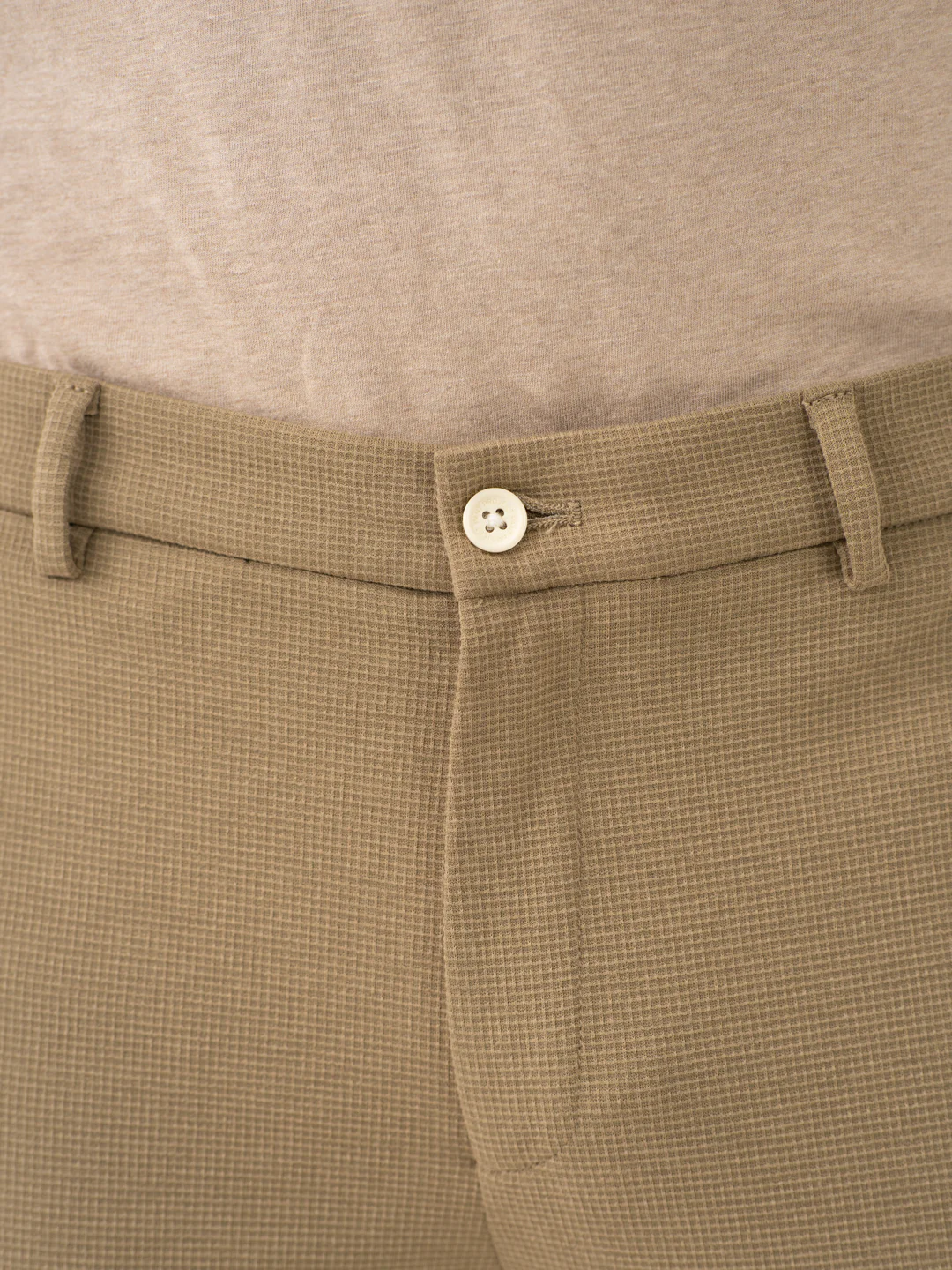 Fiber Khaki Waffle Textured Power-Stretch Pants - Image 11