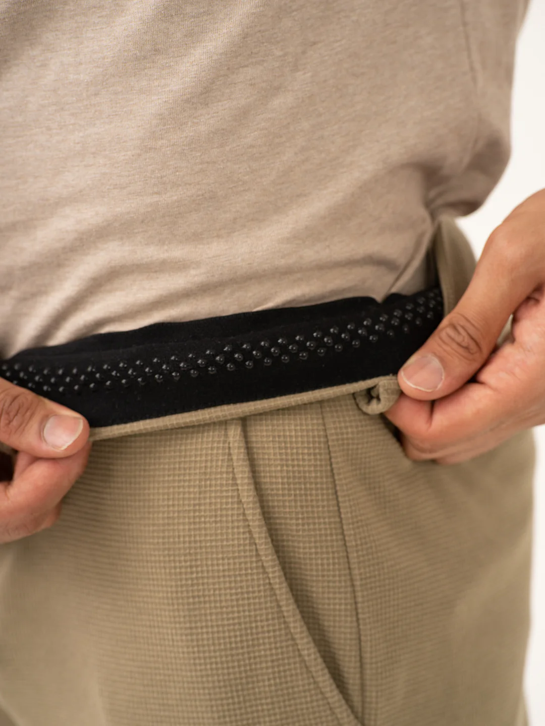 Fiber Khaki Waffle Textured Power-Stretch Pants - Image 3