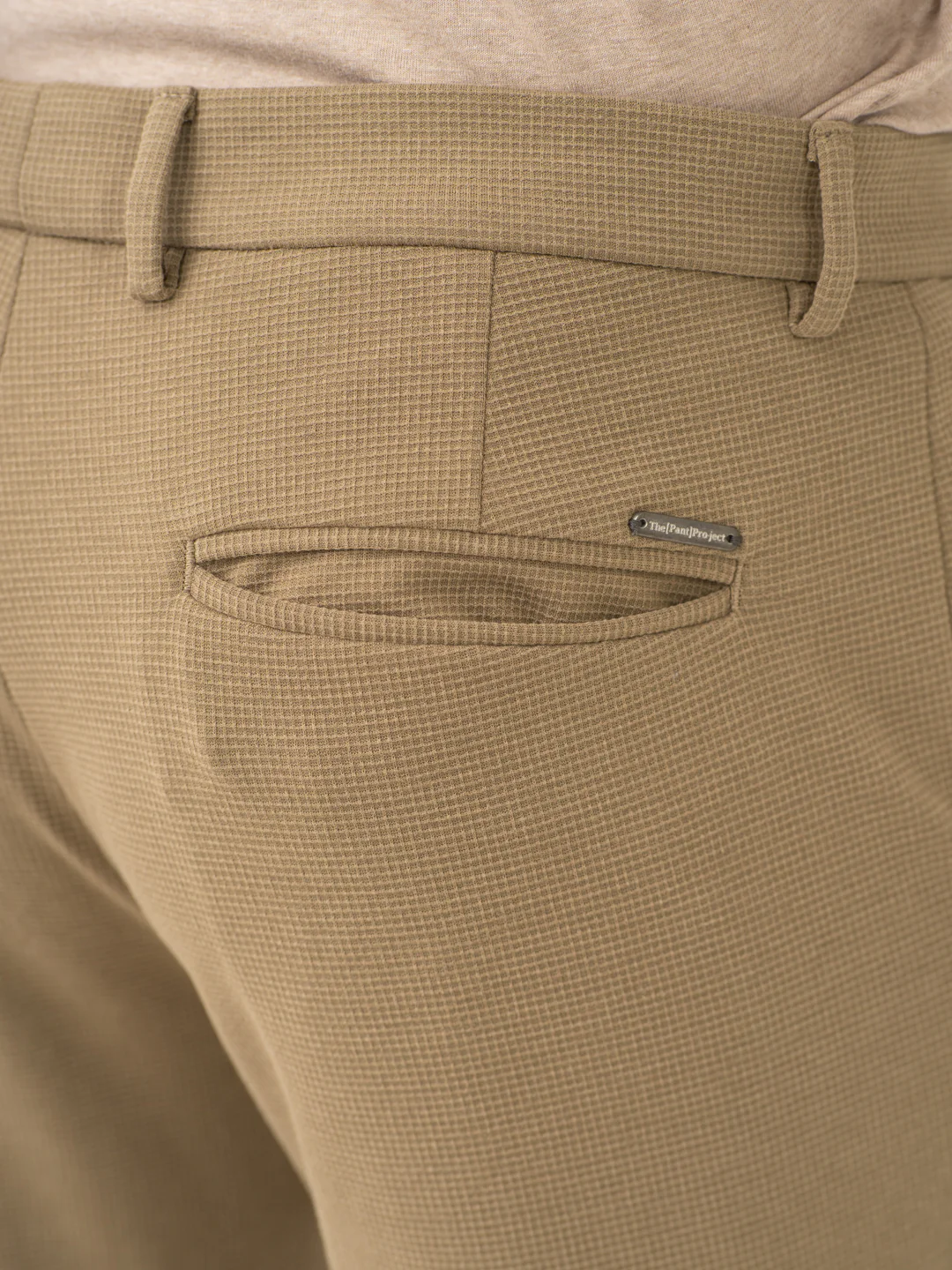 Fiber Khaki Waffle Textured Power-Stretch Pants - Image 7