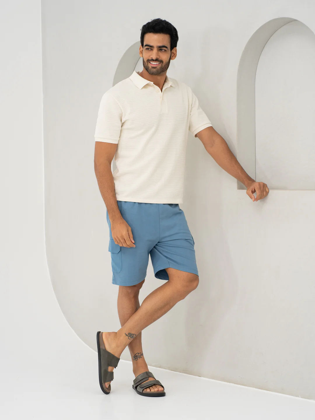 Flip Blue Relaxed Fit Cargo Sweatshorts - Image 12