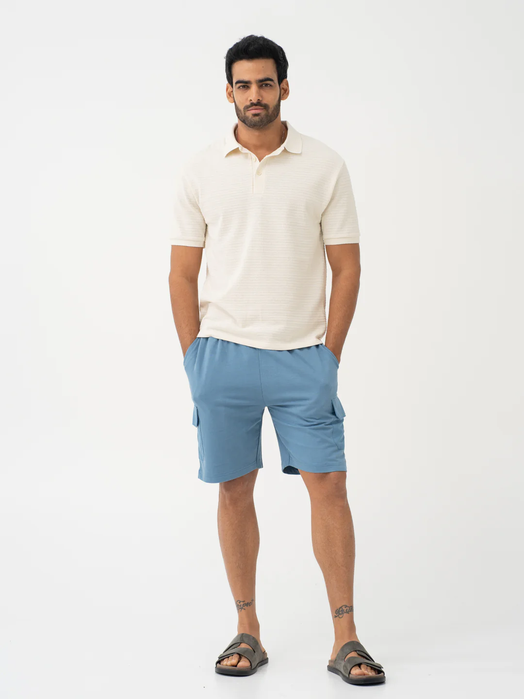 Flip Blue Relaxed Fit Cargo Sweatshorts - Image 9