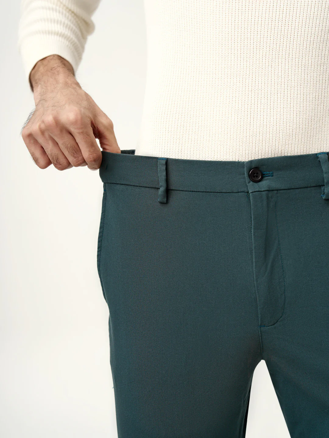 Forest Green Stretch Chinos - Image 4