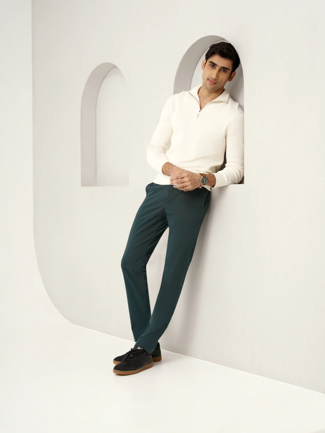 Forest Green Stretch Chinos - Image 6