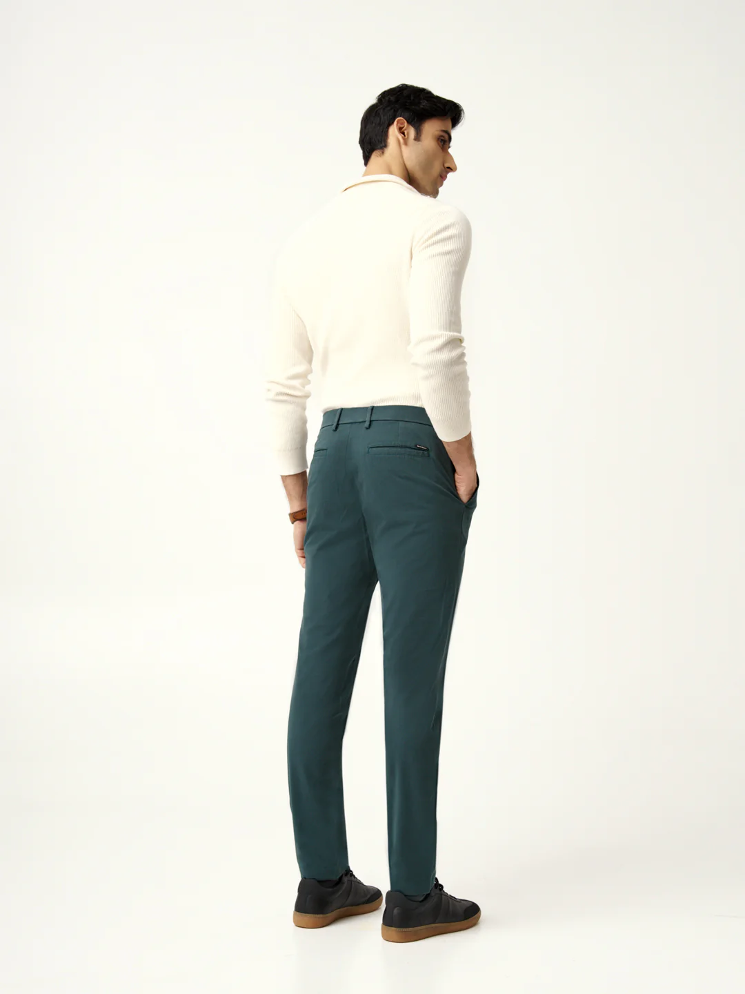 Forest Green Stretch Chinos - Image 9