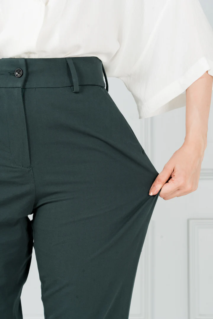 Forest Green Stretch Chinos - Women - Image 3