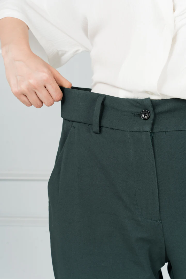 Forest Green Stretch Chinos - Women - Image 5
