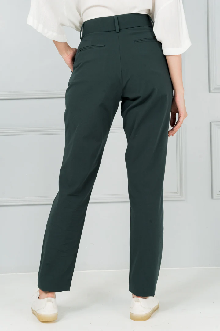 Forest Green Stretch Chinos - Women - Image 6