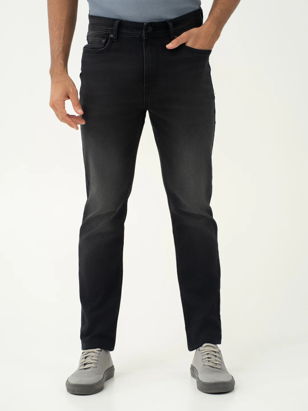Forge Black Slim Fit Jeans - Image 2