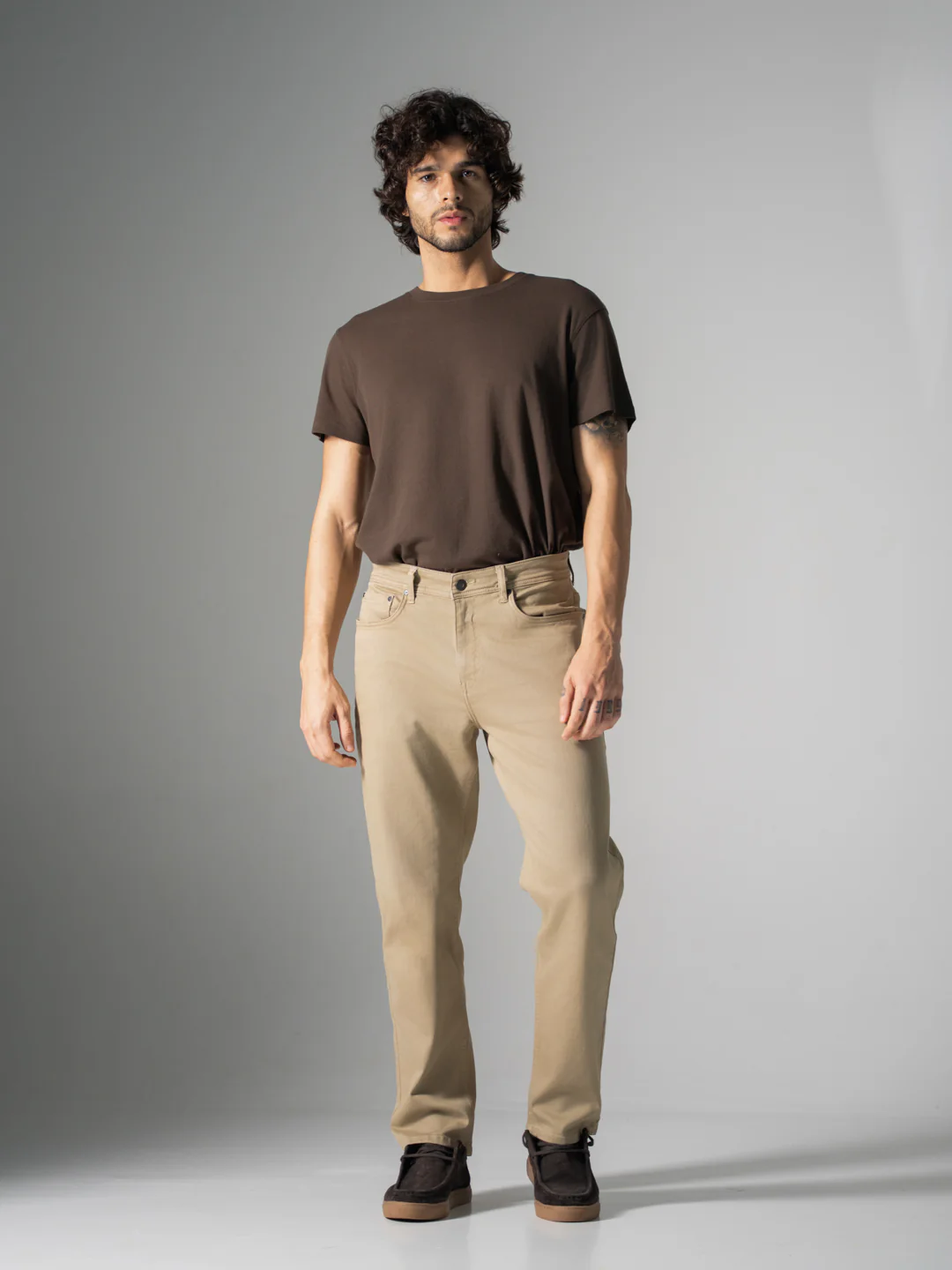Fossil Beige Relaxed Fit Jeans