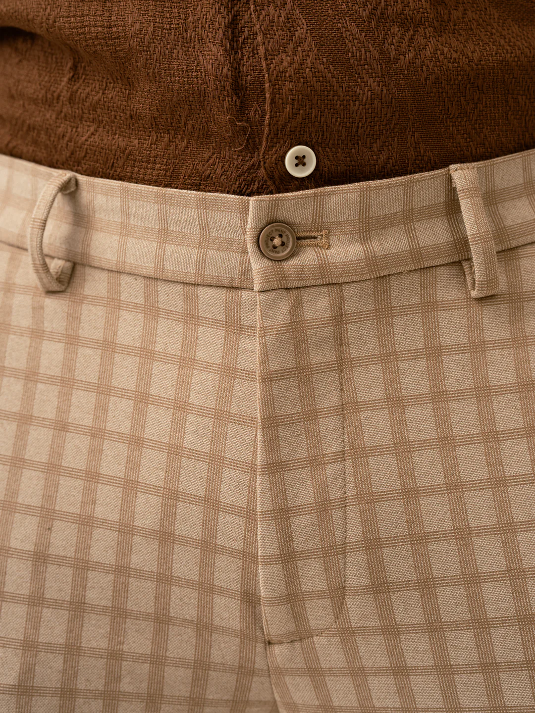 Fox Khaki Window Checks Power-Stretch Pants - Image 6