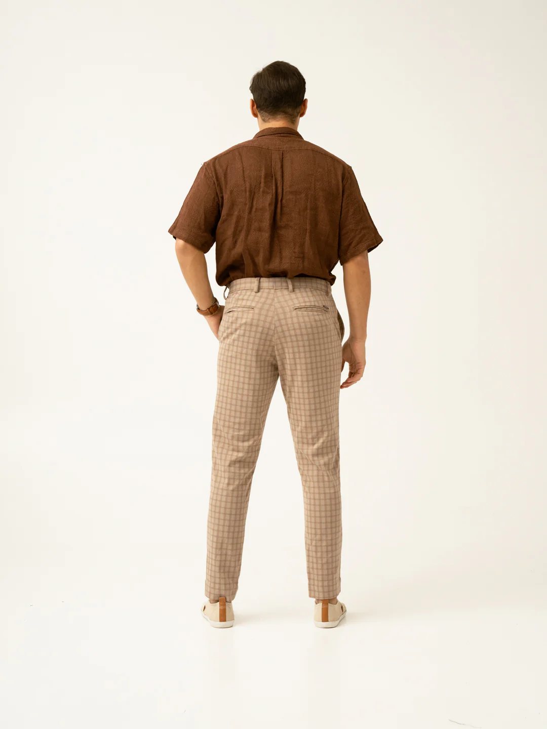 Fox Khaki Window Checks Power-Stretch Pants - Image 7