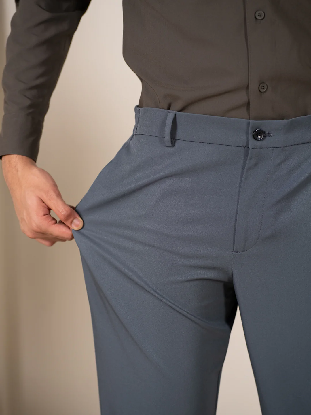 FreeFlow Grey 247 Relaxed Fit Smart Formal Trousers - Image 3