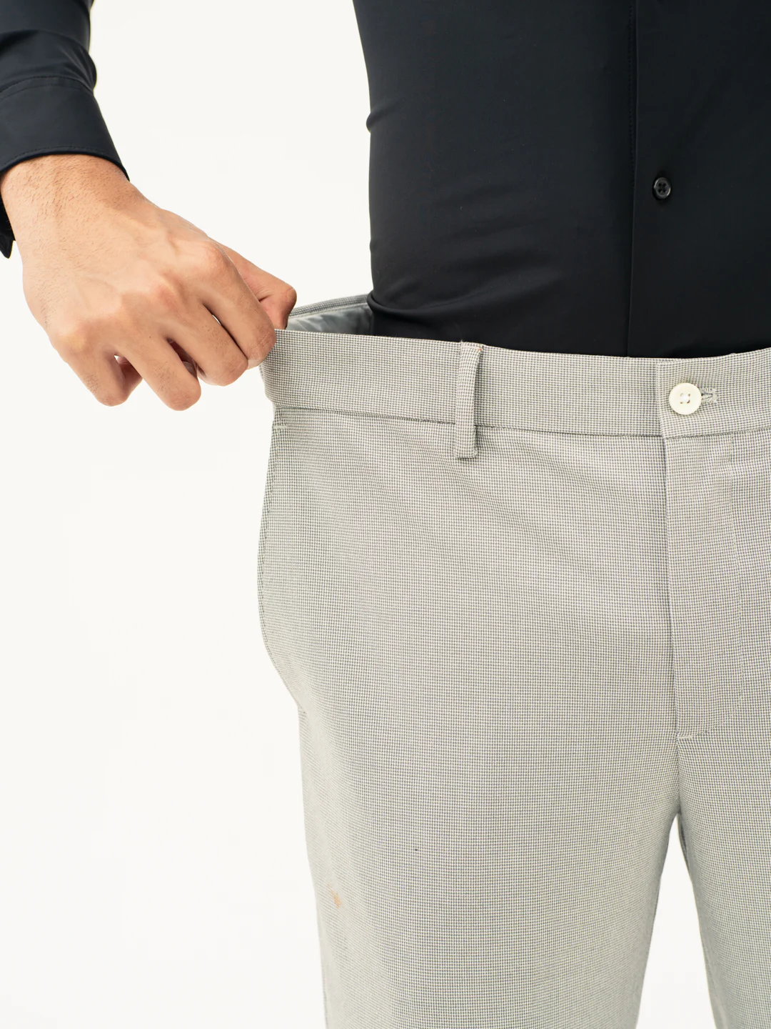 French Grey Houndstooth Pants - Image 4