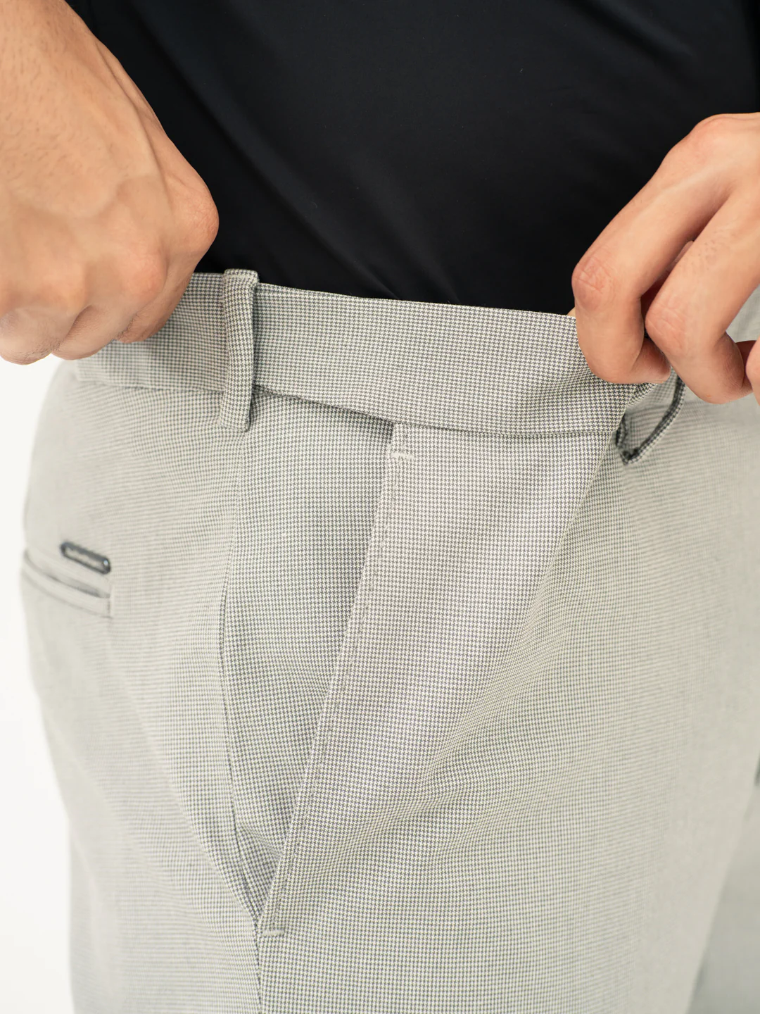 French Grey Houndstooth Pants - Image 5
