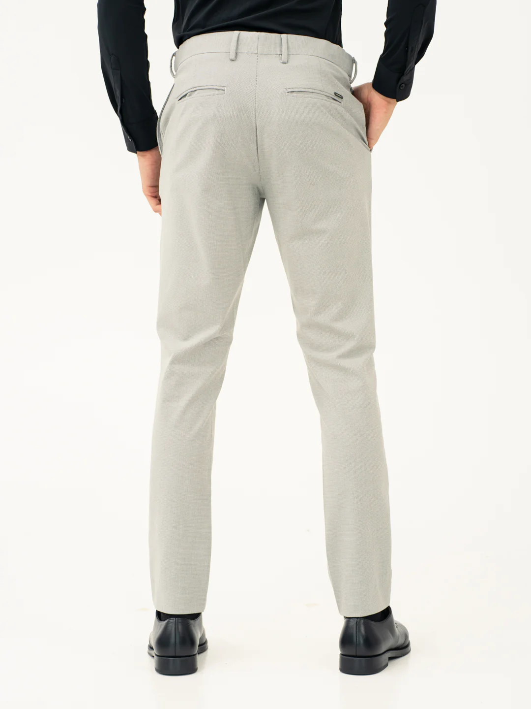 French Grey Houndstooth Pants - Image 6