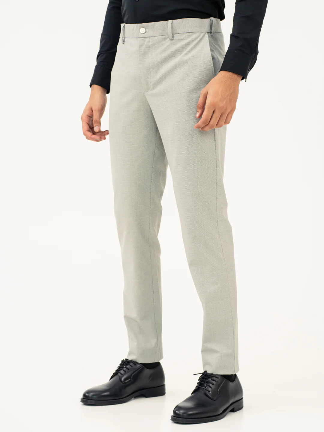 French Grey Houndstooth Pants - Image 7