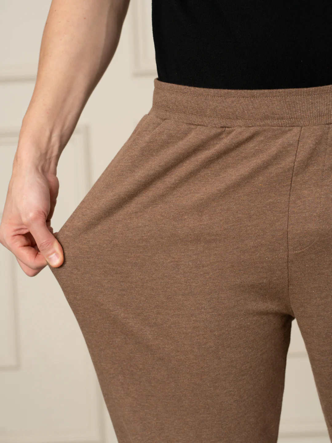 Freya Beige Tapered Fit Joggers - Image 3