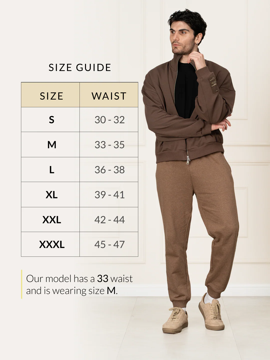 Freya Beige Tapered Fit Joggers - Image 4