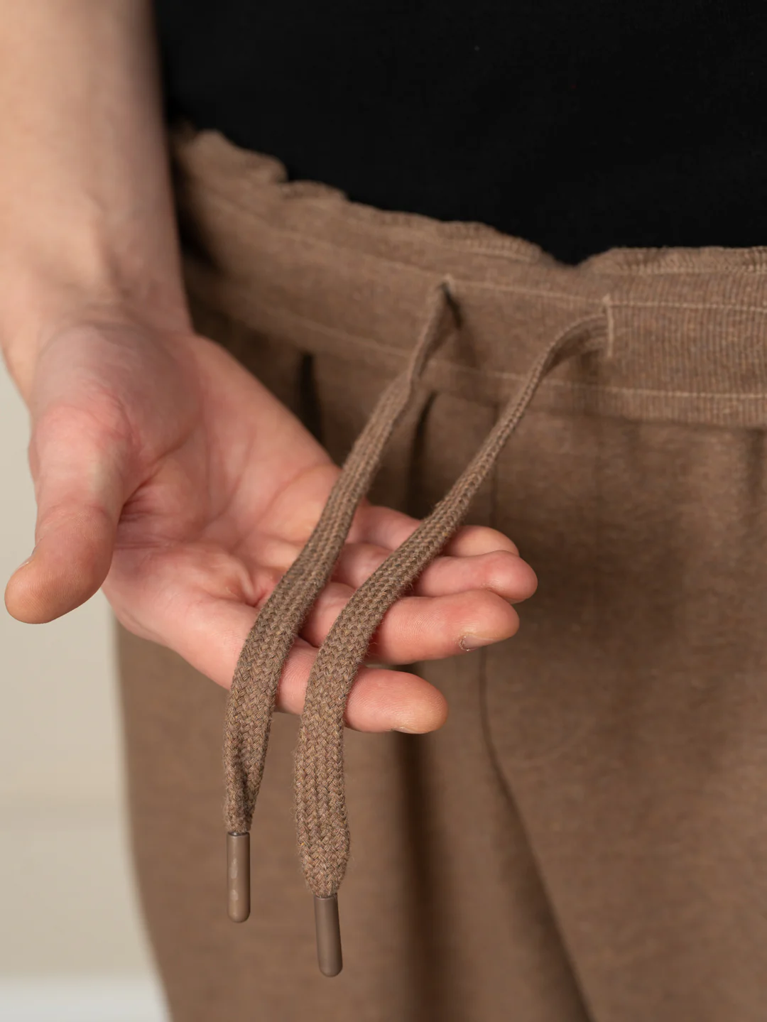 Freya Beige Tapered Fit Joggers - Image 9