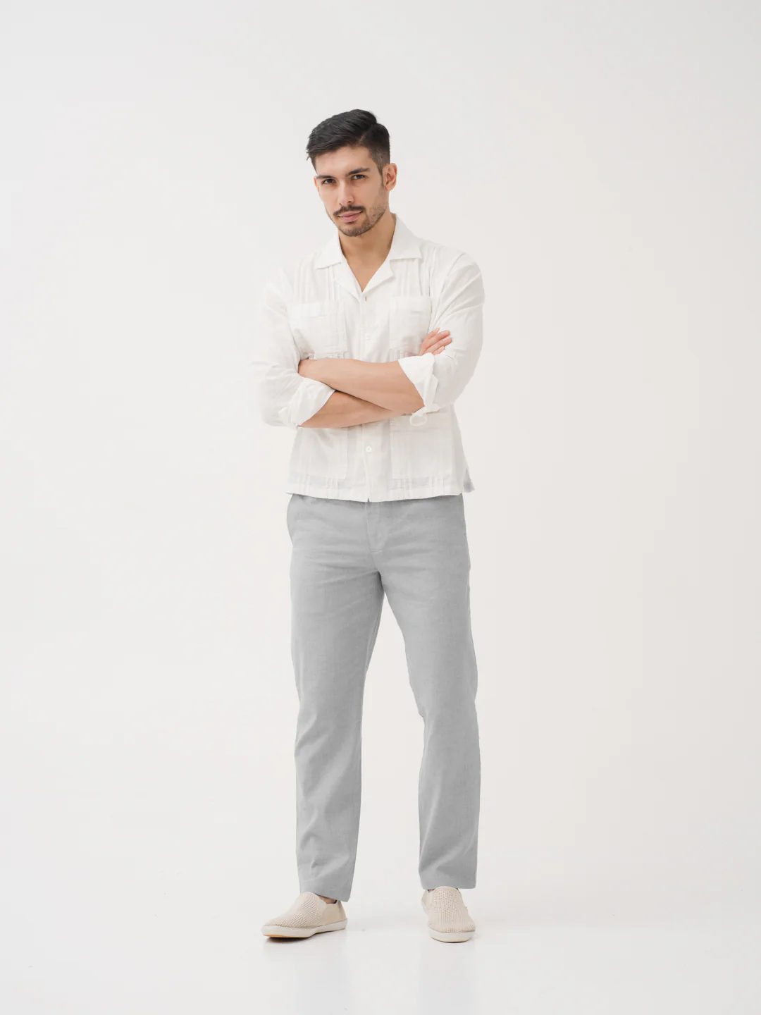 Froselle Grey Linen Sorona Pants - Image 2