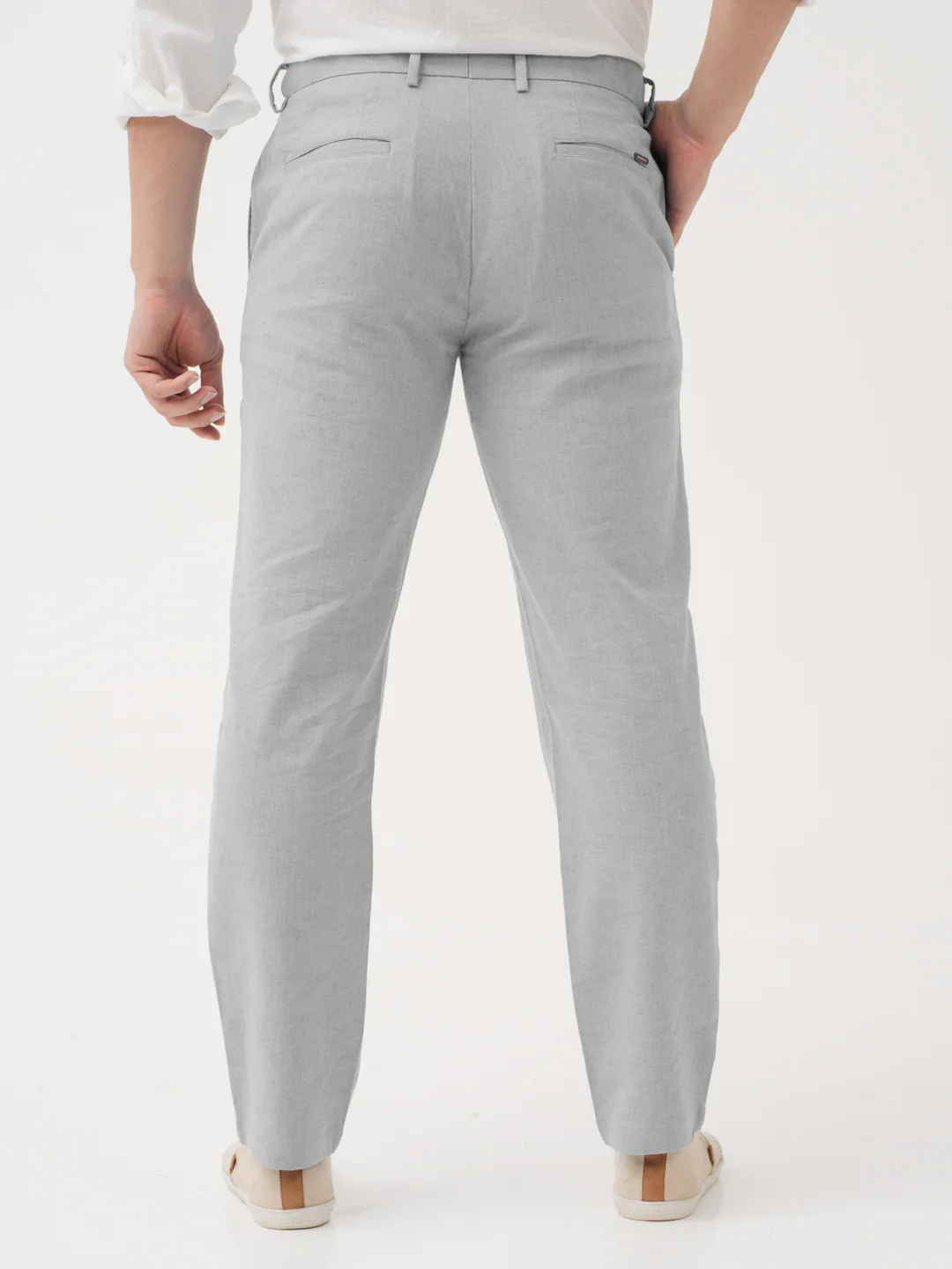 Froselle Grey Linen Sorona Pants - Image 7