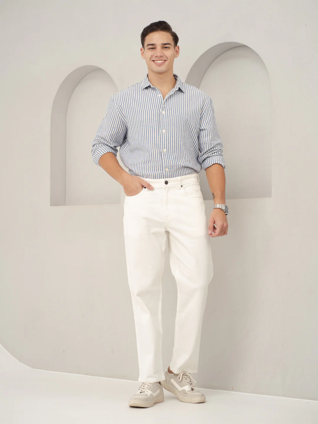 Frost White Relaxed Fit Jeans - Image 8