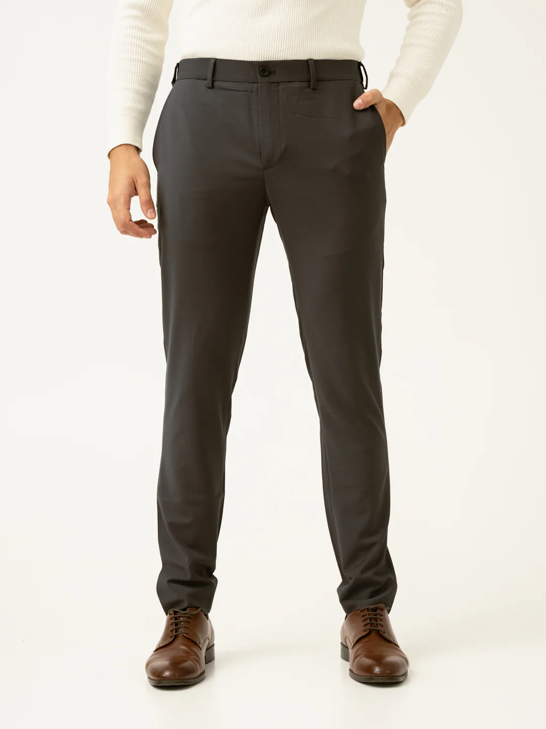 Geneva Grey Luxury Merino Wool Pants