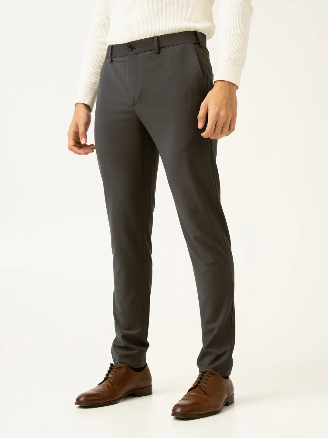 Geneva Grey Luxury Merino Wool Pants - Image 10