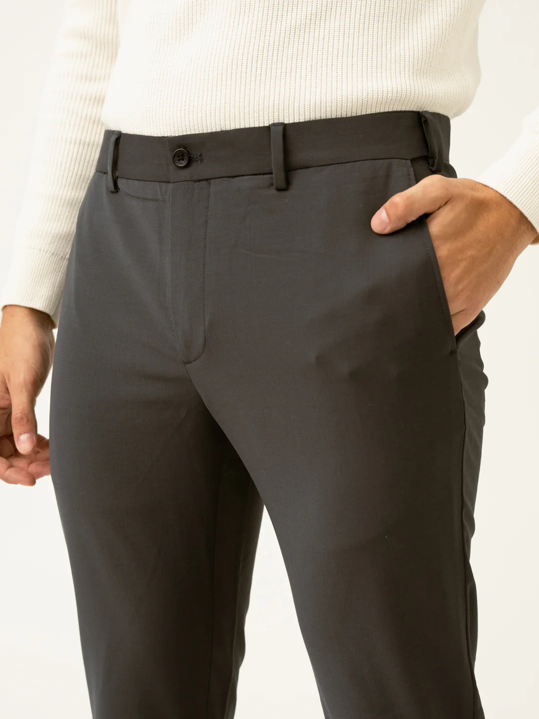 Geneva Grey Luxury Merino Wool Pants - Image 7