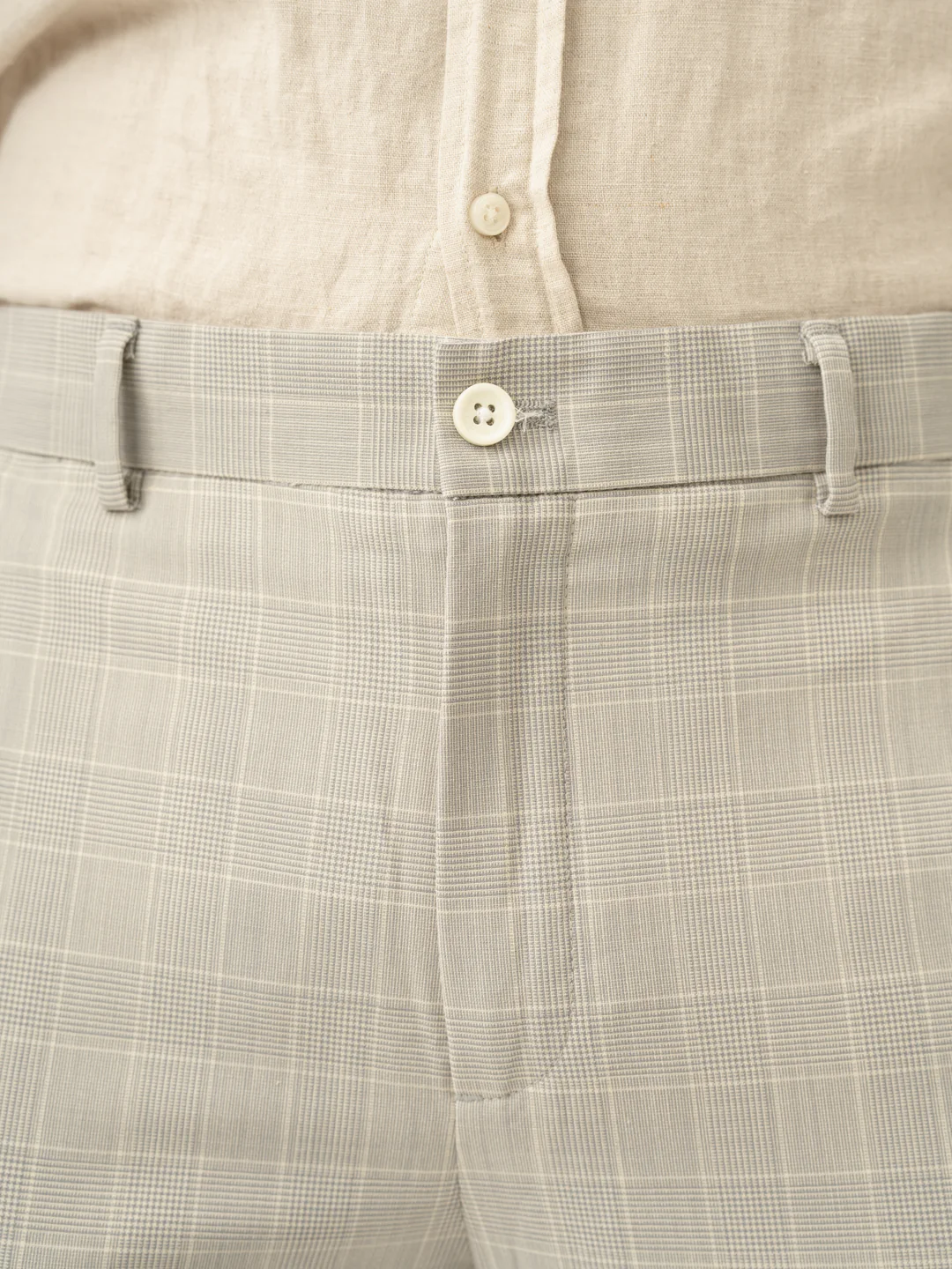 George Grey Checks Merino Wool Pants - Image 5