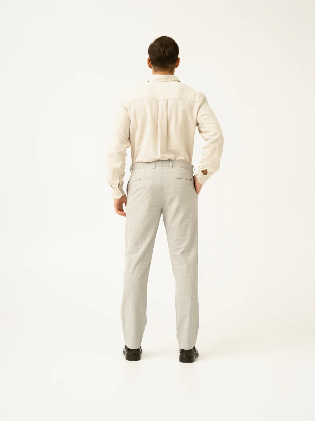 George Grey Checks Merino Wool Pants - Image 7
